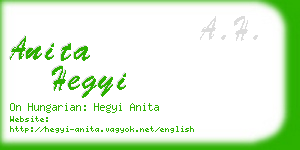 anita hegyi business card